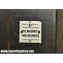 Petite plaque émaillée Machines usine