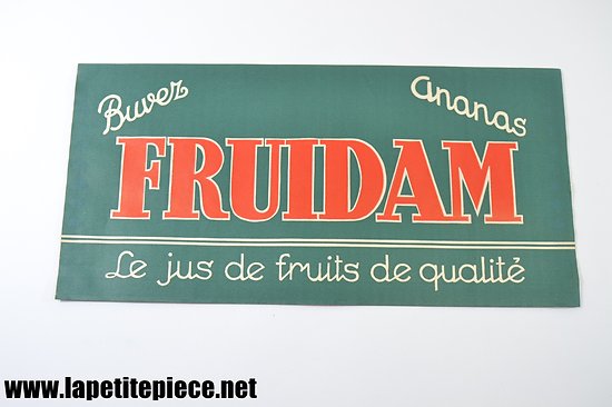 Chapeau papier publicitaire FRUIDAM ananas, Le jus de fruits de qualité - Tour de France