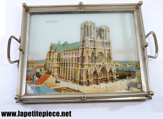 Plateau souvenir Cathédrale de Reims - début 20e Siècle