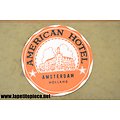 Etiquette de valise AMERICAN HOTEL AMSTERDAM HOLLAND