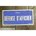 Plaque de signalisation EDF - Défense d'afficher - ALUMETAL CATU PARIS