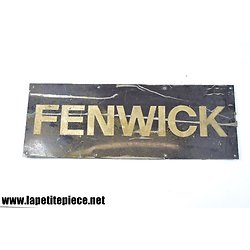 Plaque de Fenwick vintage.