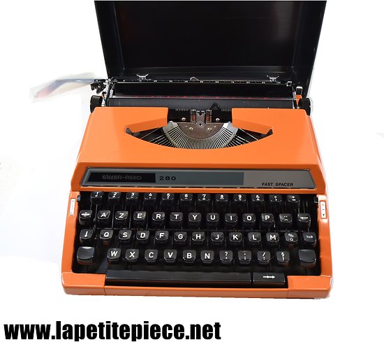Machine à écrire silver reed 280 typewriter orange