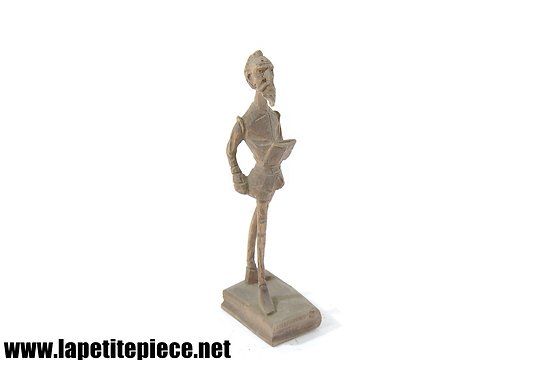 Don Quichotte sculpté en bois, souvenir d'Espagne années 1950 -1960.
