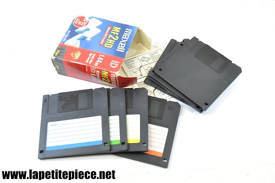 Disquettes Maxell MF2HD 1,44mb floppy. Informatique vintage 