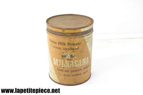 Boite Milkasana lait en poudre Suisse, années 1950