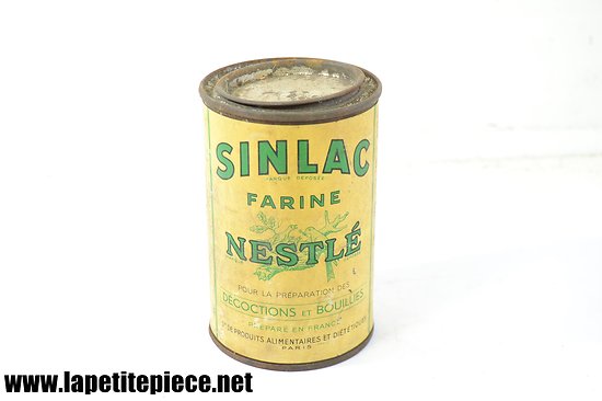Boite de Farine Sinlac Nestlé, années 1950