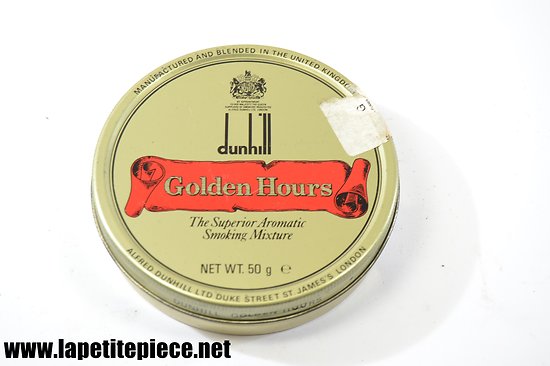 Boite de tabac vintage - Dunhill Golden Hours 50g The superior aromatic smoking mixture