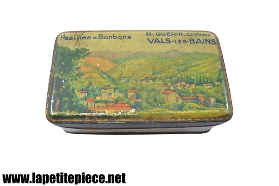 Boîte à bonbons Vals-les-Bains en tôle R.GUERIN - Confiseur