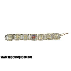 Bracelet en métal argenté Souvenir de Paris. Début 19éme.