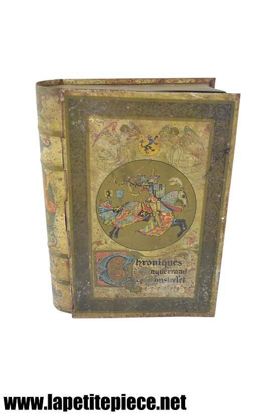 Boîte métal livre - Lithographiée Chroniques d’Enguerrand de Monstrelet - Années 20