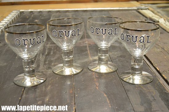 4 verres à bière collector - ABBAYE BELGE TRAPPISTE ORVAL 