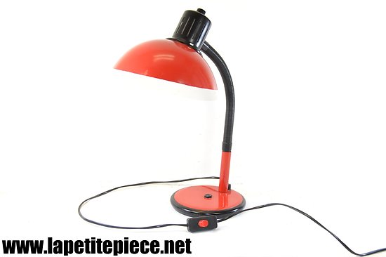 Lampe de bureau années 1980 - rouge et noir