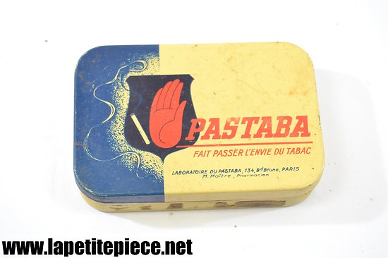 Boite Pastaba - fait passer l'envie du tabac (médicament vintage) 