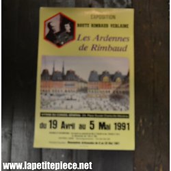Affiche Les Ardennes de Rimbaud. 1991. Route Rimbaud Verlaine