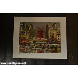 Lithographie - Maurice Legendre - PARIS Le Moulin Rouge - 1976 éditions Krisarts Paris C208.40