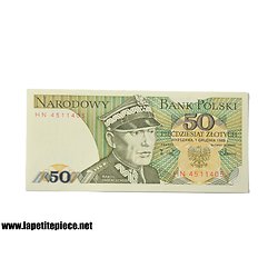 Billet de banque Polonais - Poland Banknote 50 Piecdziesiat Zlotych Narodowy Bank Polski 1988