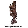 Statue sculpté en palissandre, décor asiatique