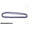 Collier double perles verre bleu roi - Années 1950 - 1970
