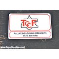 Plaque Rallye caravane TCF (Touring Club de France)