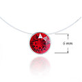 Collier invisible Solitaire Rouge