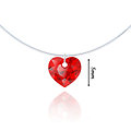 Collier Invisible - Petit Coeur Rouge