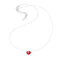 Collier Invisible - Petit Coeur Rouge