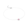 Collier invisible Solitaire Rose Clair