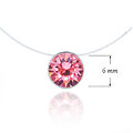 Collier invisible Solitaire Rose