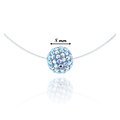 Collier Invisible - Boule Aquamarine Shimmer