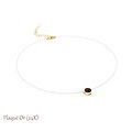 Collier invisible Solitaire Rainbow Black