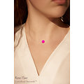 Collier invisible - Perle Rose Fluo