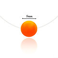 Collier invisible - Perle Orange Fluo