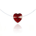 Collier Invisible - Coeur Rouge