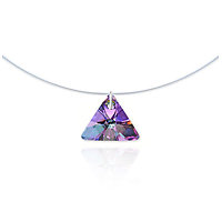 Collier Invisible Triangle Violet