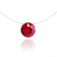 Collier invisible Solitaire Rouge