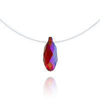Collier Invisible - Goutte Rouge Shimmer