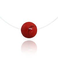 Collier Invisible - Pierre Jaspe Rouge