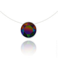 Collier invisible Solitaire Rainbow Black