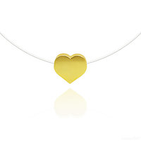 Collier invisible - Petit Coeur 6mm
