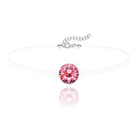 Bracelet invisible Solitaire Rose