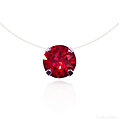 Collier invisible Pendentif Rouge