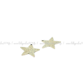 2 breloques étoile martelée en métal doré vieilli 25mm