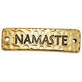 Grand connecteur "Namaste" pour bracelet en métal massif 40x12mm