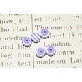 10 perles rondes à rayures couleur et blanc en acrylique 8mm