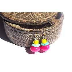 Boucles d'oreille "Festival", boucles d'oreille colorées pleines de bonne humeur, bijou gai et féminin