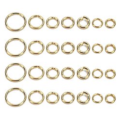 10 anneaux ronds en acier inoxydable doré 3/4/5/6mm
