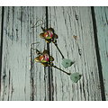 Boucles d'oreille Papillons et paisleys multicolores