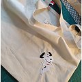 Tote bag Snoopy / youpi brodé 36x46cm