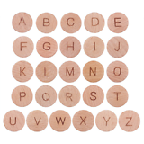 Set alphabet complet perle palet rond en bois 15x8mm